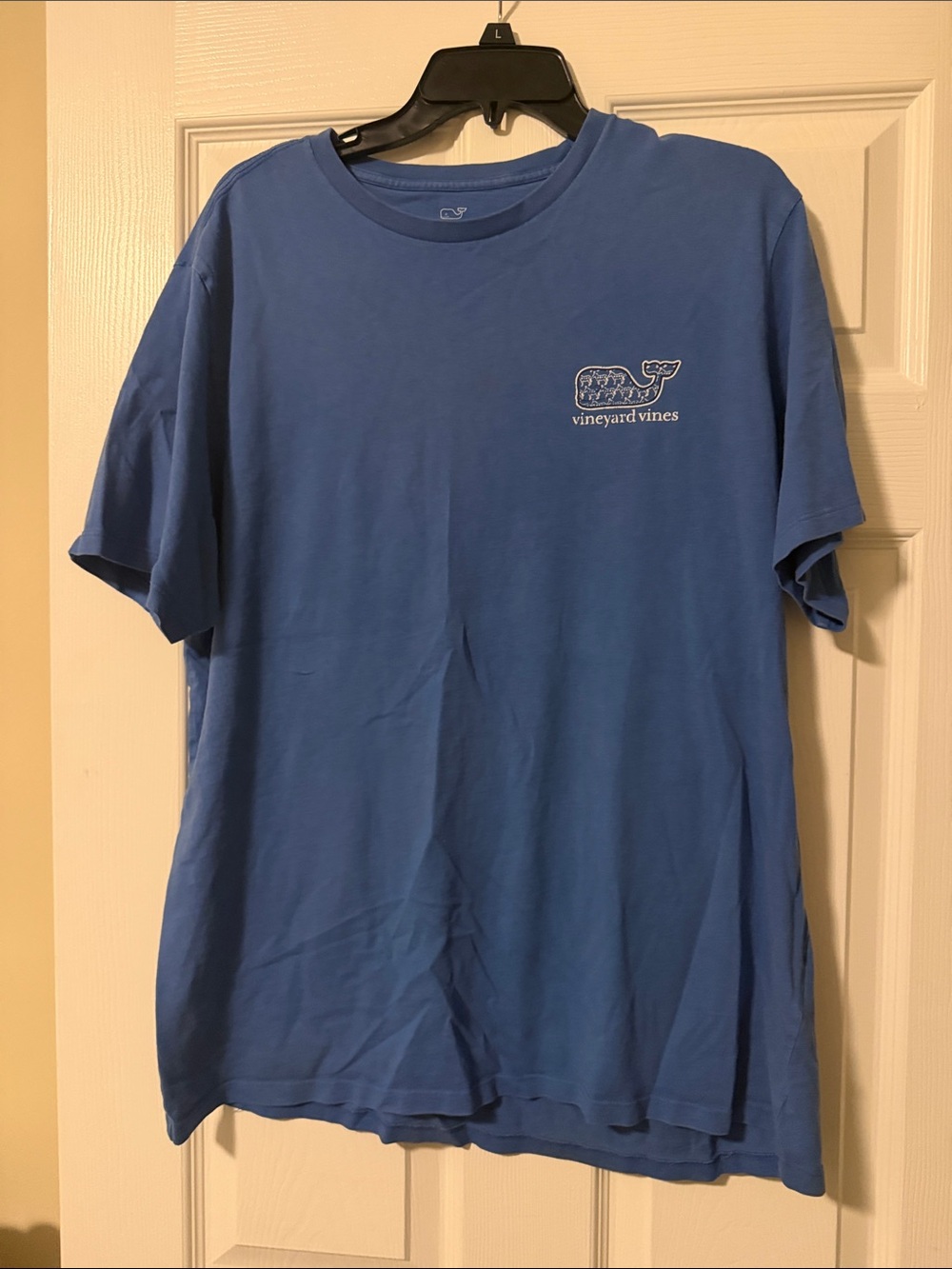 Vineyard Vines Men's Short Sleeve Tee in Blue with Whale Logo
